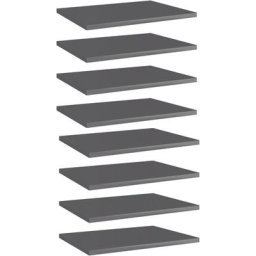 Bücherregal-Bretter 8 Stk. Hochglanz-Grau 40x30x1,5 cm Vidaxl Grau
