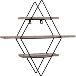 Design Regal karo Holz dunkel - Stilista