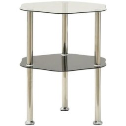 Vidaxl - Beistelltisch mit 2 Ablagen Transparent 38x38x50 cm Hartglas Transparent