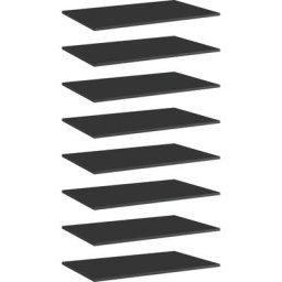 Bücherregal-Bretter 8 Stk. Hochglanz-Schwarz 80x50x1,5 cm Vidaxl Schwarz