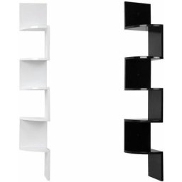 Eckregal Zickzack Regal aus Holz Wandboard Bücherregal Hängeregal mit 5 Regalböden 123x20x20cm