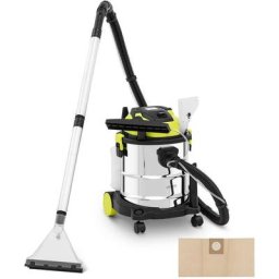 Nass-Trockensauger zur Teppich- & Polsterreinigung Polstersauger nass 1200W 20L - Schwarz, Silbern,