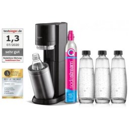 Sodastream - duo Titan Wassersprudler inkl. 3 Glasflaschen + 1 pet Flasche