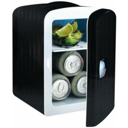 Deski - Mini Kühlschrank schwarz 4 Liter kühlt und heizt 12V/220V tragbar - Schwarz