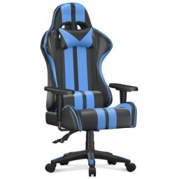 Gaming Stuhl Ergonomisch - Gamer Stühle mit Lendenkissen + Kopfstütze - Gaming Chair