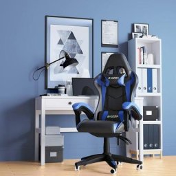 Gaming Stuhl Ergonomisch Bigzzia Gamer Stühle mit Lendenkissen + Kopfstütze - Gaming Chair