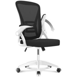Bürostuhl – Naspaluro ergonomischer Sitz – Sessel mit 90° klappbarer Armlehne – Lordosenstütze –
