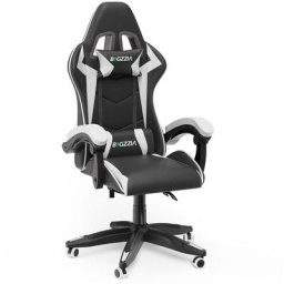 Bigzzia - Gaming Stuhl Ergonomisch - Gamer Stühle mit Lendenkissen + Kopfstütze Gaming Chair