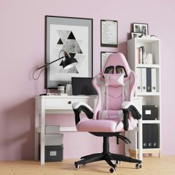 Gaming Stuhl Ergonomisch - BIGZZIA Gamer Stühle mit Lendenkissen + Kopfstütze - Gaming Chair