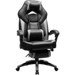 Gaming Stuhl, Bürostuhl mit Fußstütze, Schreibtischstuhl, ergonomisches Design, verstellbare