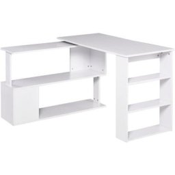 Eckschreibtisch Arbeitstisch Winkelschreibtisch Computertisch Bürotisch Regal L-Form 120 x 110 x