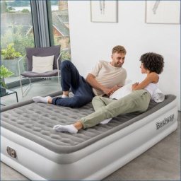 Bestway - TriTech™ Doppelluftbett mit antimikrobieller Oberfläche & integrierter Elektropumpe 203 x