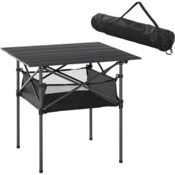 Outsunny - Campingtisch aus Aluminium Faltbar 70 cm x 70 cm x 69 cm - Kohlegrau