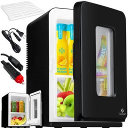 2in1 Mini Kühlschrank Kühlbox 15 Liter Kühl und Heizfunktion Tragbarer ac dc 220-240V/12V Steckdose