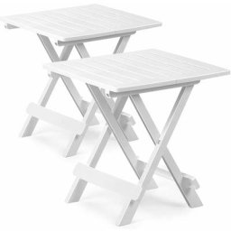 Klapptisch Beistelltisch Klappbar 50x45x43 cm Balkontisch Campingtisch Gartentisch Kunststoff 2x