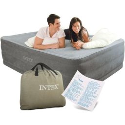 Intex - Luftbett Comfort mit Pumpe Gästebett Luftmatratze 203x152x56cm Queen 64418