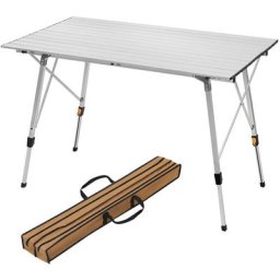 WOLTU Alu Campingtisch klappbar Falttisch mit Tragetasche, Aluminium Campingtisch Reisetisch für