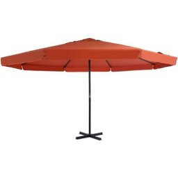 Sonnenschirm Aluminium-Mast 500 cm Terrakotta-Rot Vidaxl Braun