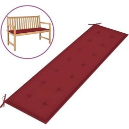 Gartenbank-Auflage Weinrot 180x50x3 cm Oxford-Gewebe Vidaxl Rot