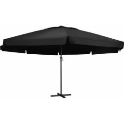 Vidaxl - Sonnenschirm mit Aluminium-Mast 500 cm Schwarz Schwarz