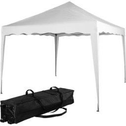 Instent® Pavillon basic 3x3,Trolley, Stahl, weiß