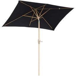 Sekey Aluminium Rechteckiger Sonnenschirm - 210 x 140 cm - UV-Schutz UPF 50+, Grau
