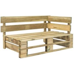 Garten-Paletten-Eckbank Holz vidaXL - Braun