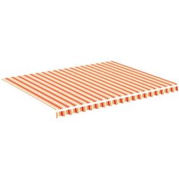 Markisenbespannung Gelb und Orange 4,5x3,5 m Vidaxl Mehrfarbig