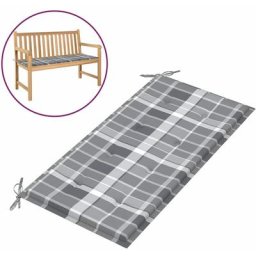 Gartenbank-Auflage Grau Karomuster 100x50x3 cm Oxford-Gewebe Vidaxl Mehrfarbig