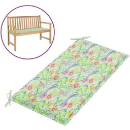 Gartenbank-Auflage Blattmuster 100x50x3 cm Oxford-Gewebe Vidaxl Mehrfarbig