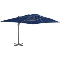 Vidaxl - Ampelschirm mit Aluminium-Mast 4 x 3 m Azurblau Blau