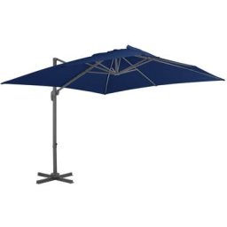 Vidaxl - Ampelschirm mit Aluminium-Mast 3 x 3 m Azurblau Blau