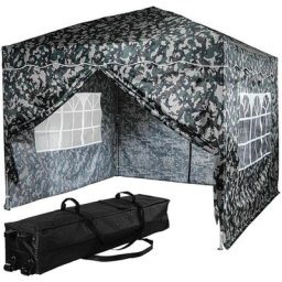 Instent® Pavillon basic 3x3,Trolley, Stahl, urban, 4 Seitenteile