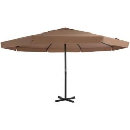 Vidaxl - Sonnenschirm mit Aluminium-Mast 500 cm Taupe Taupe