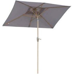 Aluminium Rechteckiger Sonnenschirm - 210 x 140 cm - UV-Schutz upf 50+, Hellgrau - Sekey
