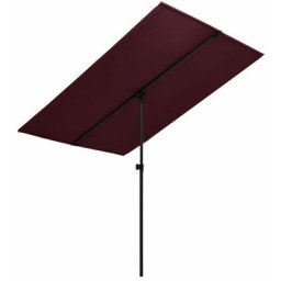 Vidaxl - Sonnenschirm mit Aluminium-Mast 2x1,5 m Bordeauxrot Rot