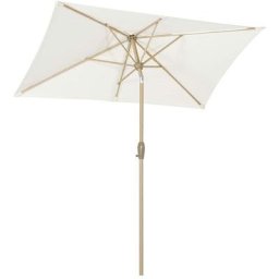 Aluminium Rechteckiger Sonnenschirm - 210 x 140 cm - UV-Schutz upf 50+, Creme - Sekey