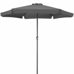 Kingsleeve - Sonnenschirm 330cm uv Schutz 50+ Kurbel Knickbar Wasserfest Rund Balkon Terrasse