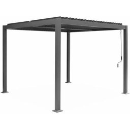 Pergola lamellendach, Aluminium und Stahl 3 x 3 m - Anthrazit