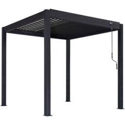 Aluminium Pergola Lamellendach Beschattungssystem 3x3m Anthrazit - Anthrazit
