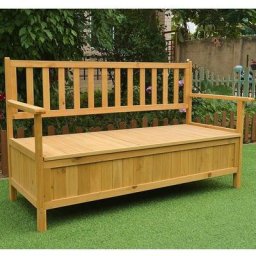 Mucola - Sitzbank Truhenbank Auflagenbox Gartenbank Holz Gartenbox Box Gartentruhe neu