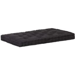 Vidaxl - Palettenkissen Baumwolle 120×80×10 cm Schwarz Schwarz