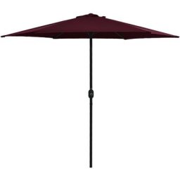 Vidaxl - Sonnenschirm mit Aluminium-Mast 270 x 246 cm Bordeauxrot Rot
