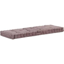 Vidaxl - Palettenkissen Baumwolle 120×40×7 cm Taupe Taupe