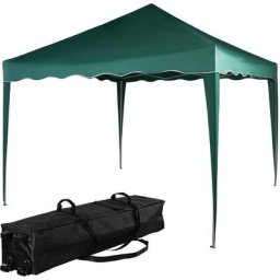 Instent® Pavillon basic 3x3,Trolley, Stahl, grün