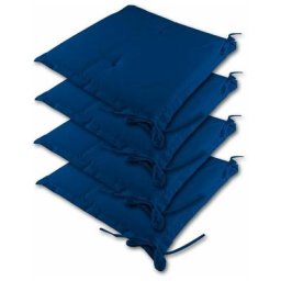 Stuhlauflagen Sydney 4er Set Wasserabweisend Kissen Sitzkissen Stuhlkissen Auflage Sitzauflage blau