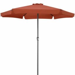 Kingsleeve - Sonnenschirm 330cm uv Schutz 50+ Kurbel Knickbar Wasserfest Rund Balkon Terrasse