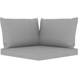 Vidaxl - Palettenkissen 3-tlg. Grau Oxford-Gewebe Grau