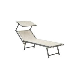 Bed Sonnedeck mit Aluminium und Dachsonnenschutz. Bequemes und haltbares betgarten, Strand, Pool
