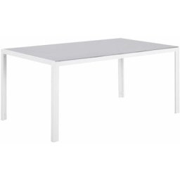 Gartentisch Terrassentisch Esstisch Grau für 6 Personen 160x90 Aluminium Catania - Grau